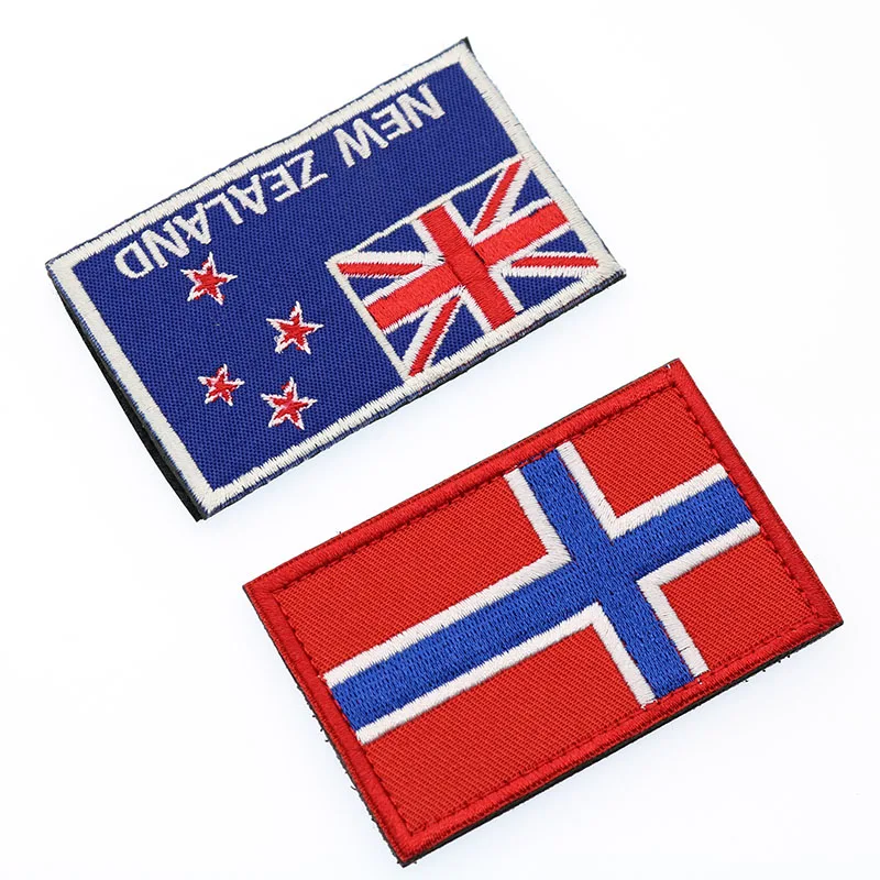 Patch shield badge patch flag norway norwegian norge 70 x 45mm embroidery