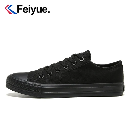 Black Черные дышащие кроссовки Feiyue обувь Классические Стильные Taichi Kung Fu тренировочные прогулочные туфли обувь для скейтборда холщовые Тапочки - Цвет: Black