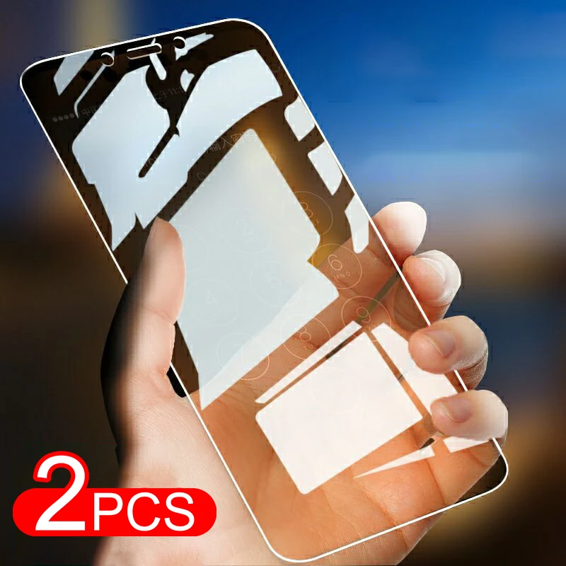 2 шт. закаленное стекло для iPhone 11 Pro XS Max XR X SE 2020 и полное покрытие мембранное 5 5S 6 6S 8