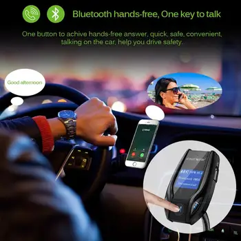 

Hot Onever Wireless Bluetooth Car Kit FM Transmitter Modulator Rotatable MP3 Player with 3.1A 3-USB Car Charger Adapter
