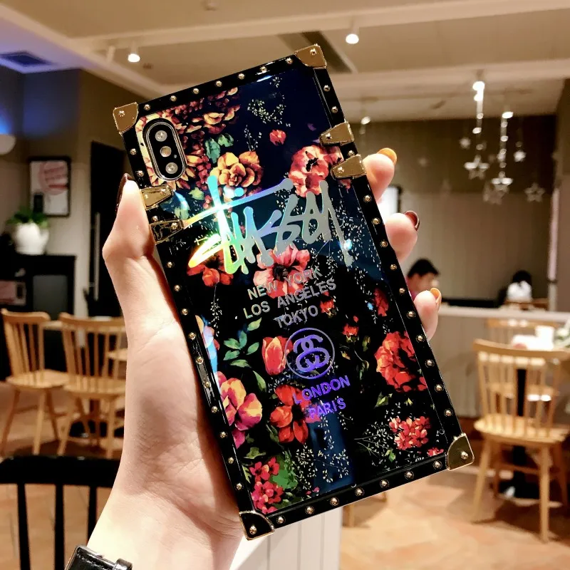 Для huawei mate 20RS mate 20 30 PRO Honor 8x 9X max 10 20 pro роскошный голубой луч Пион Роза письмо квадратный кристалл bling чехол для телефона - Цвет: BFcph- Letter