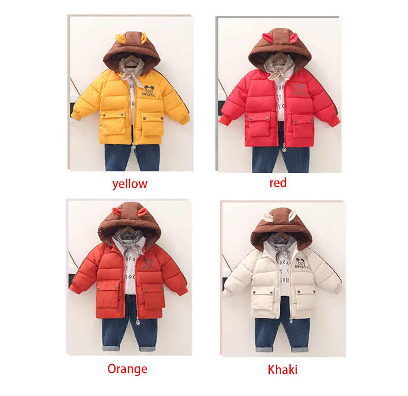 new children's down cotton padded children's boys and girls with the thickening cartoon Mickey Bao winter jumpsuit for a bo