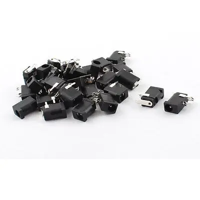 

30 Pcs 1.1mm x 3.5mm 3-Pin Female DC Power Jack Socket Connector Black
