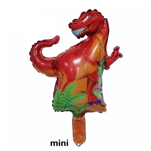 1 шт. гигантский зеленый динозавр фольга шарик для дня рождения вечерние украшения Дети джунгли вечерние поставки мальчики игрушки 1st день рождения globos - Цвет: Серебристый