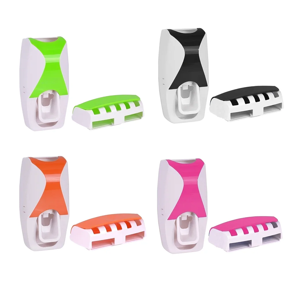 Automatic Toothpaste Dispenser Toothbrush Holder Set One-touch Economy