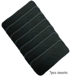 Pororo bambu carvão vegetal pano fralda inserções para fraldas de bolso reutilizáveis do bebê, 7cs super absorvente fralda forros atacado