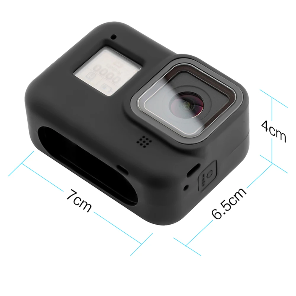 Защитный силиконовый чехол для GoPro Hero 8 s+ ремешок, черные аксессуары, мягкая резиновая рамка, защитный чехол для Go Pro