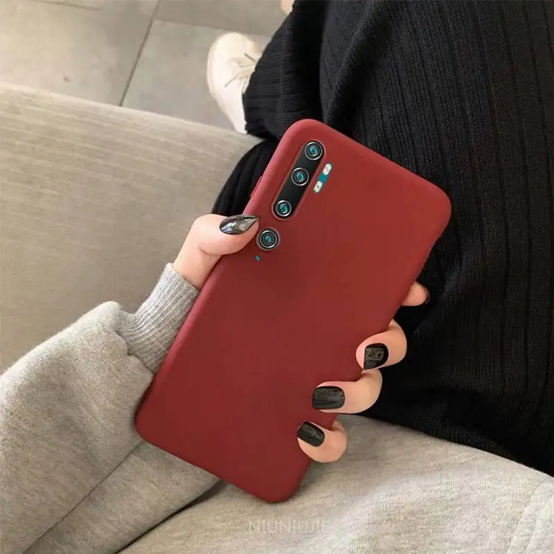 Для Xiaomi Mi Note 10 Lite чехол мягкий матовый Силиконовый тонкий защитный накладка на