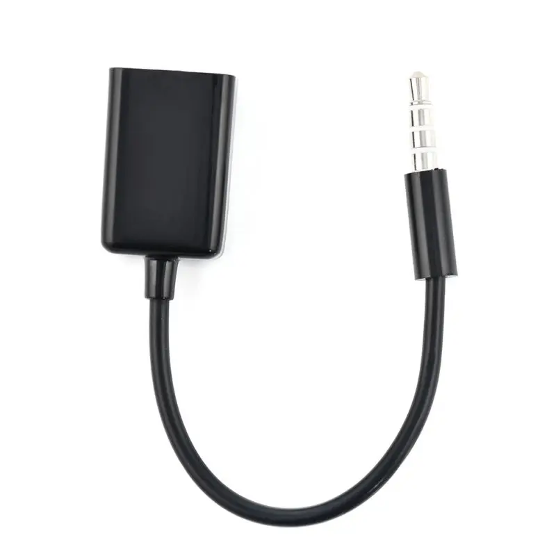 VEHEMO портативный автомобильный AUX аудио разъем для автомобиля конвертер Кабель USB 2,0 3,5 мм мужской черный Женский Шнур авто AUX аудио разъем