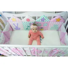 Бортики в кроватку для новорожденного в детскую кроватку бортики домики бортики подушки для девочки