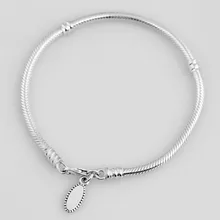 Браслет с застежкой в виде когтей омара, цепочка в виде змеи, базовый браслет для шармов, подходит для бусины из стерлингового серебра 925, браслет с подвеской, сделай сам, европейские ювелирные изделия