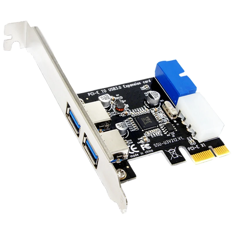Placa de Expansão de Interface Dupla Usb 3.0 Transmissão de Alta Velocidade Adicionar Cartão Pci-e para Usb3.0 Adaptador de Componente do Computador Uthai-v212 - Imagem 2