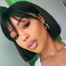 Короткие парики для женщин, перуанские волосы remy, могут быть окрашены в Т-образную форму, парики из человеческих волос, предварительно выщипанные отбеленные узлы LADYSTAR