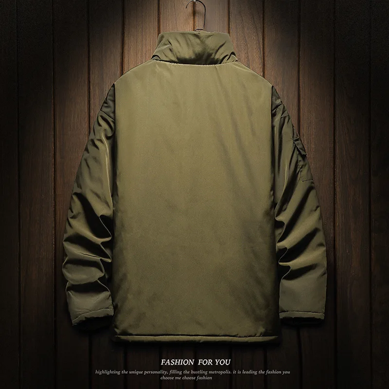Mid-length Cotton-padded Clothes Men's Thick Coat Winter New Products Warm Cotton Coat Multi-pockets Casual Workwear Cotton