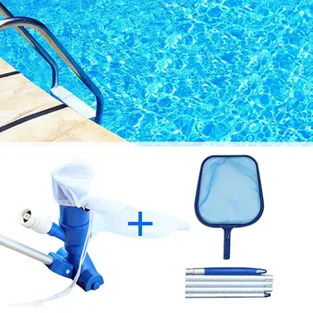 

Swimmer Pool Skimmer Set Kit Pool Vacuum Cleaner for Swimming Pool Maintenance Pond Fountain Cleaning Leaves Dirt Sand Silt