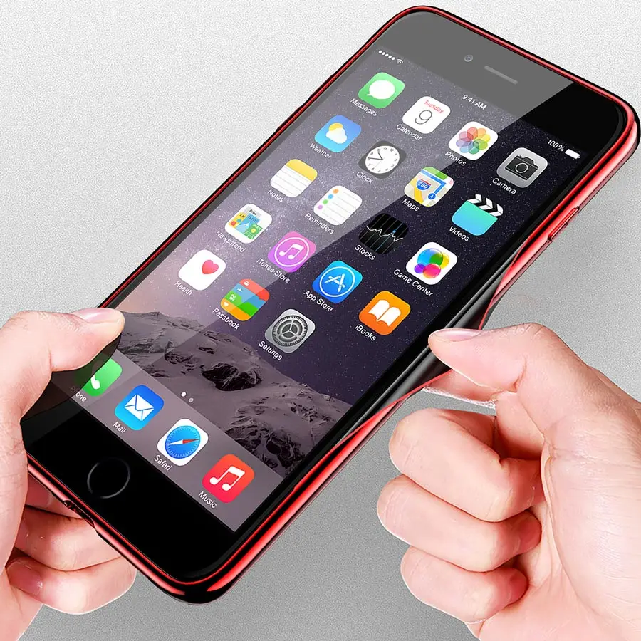 

Luxury Plating Tempered Glass Case For iPhone 8 7 6 6s Plus Transparent TPU Glass Back Cover For iPhone X XR XS Max Bumper Case