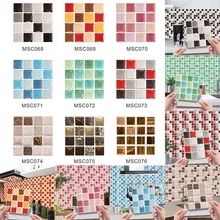 

10 Pcs Creative Practical Glass Tile Self-adhesive Wall Sticker Household Goods Waterproof Crystal Tile Sticker DIY 3D Hot Sold