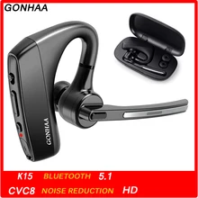 Bluetooth fone de ouvido sem fio bluetooth fones de ouvido hd com cvc8.0 função de redução de ruído de duplo-microfone, adequado para telefones inteligentes