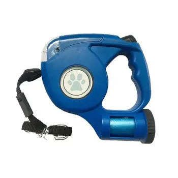 

Retractable Dog Leashes One Button Break Lock Automatic Retractable Walking Dog Leash with Lights Battery Not Included Blue