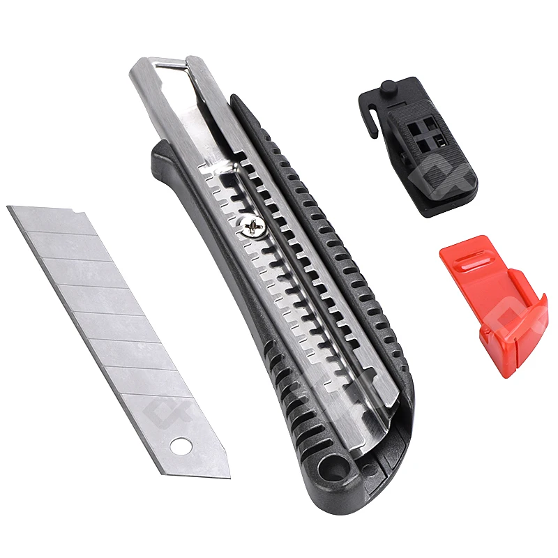 

QHTITEC 5PCS Art Knives Supplies Paper Cutters Retractable Utility Knife Cutter Hand Tool Wallpaper Knife Blade Stainless Steel