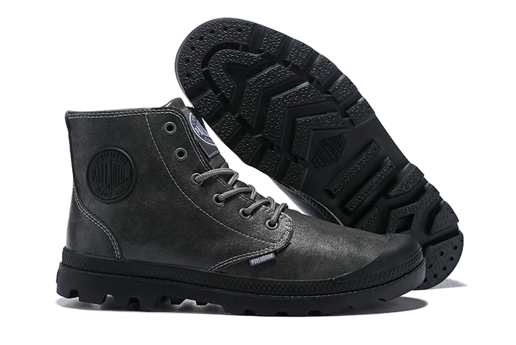 PALLADIUM Pampa одноцветное Ranger кроссовки TP Для мужчин высокие ботильоны удобные высококачественные повседневные мужские туфли на шнуровке Размеры; большие размеры 39-45 - Цвет: 5
