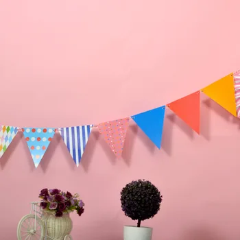 

Quality Grey Black White Pennants Bunting Banner Wedding/Valentine's day/birthday party Flags Hang Garland Decoration Supplies