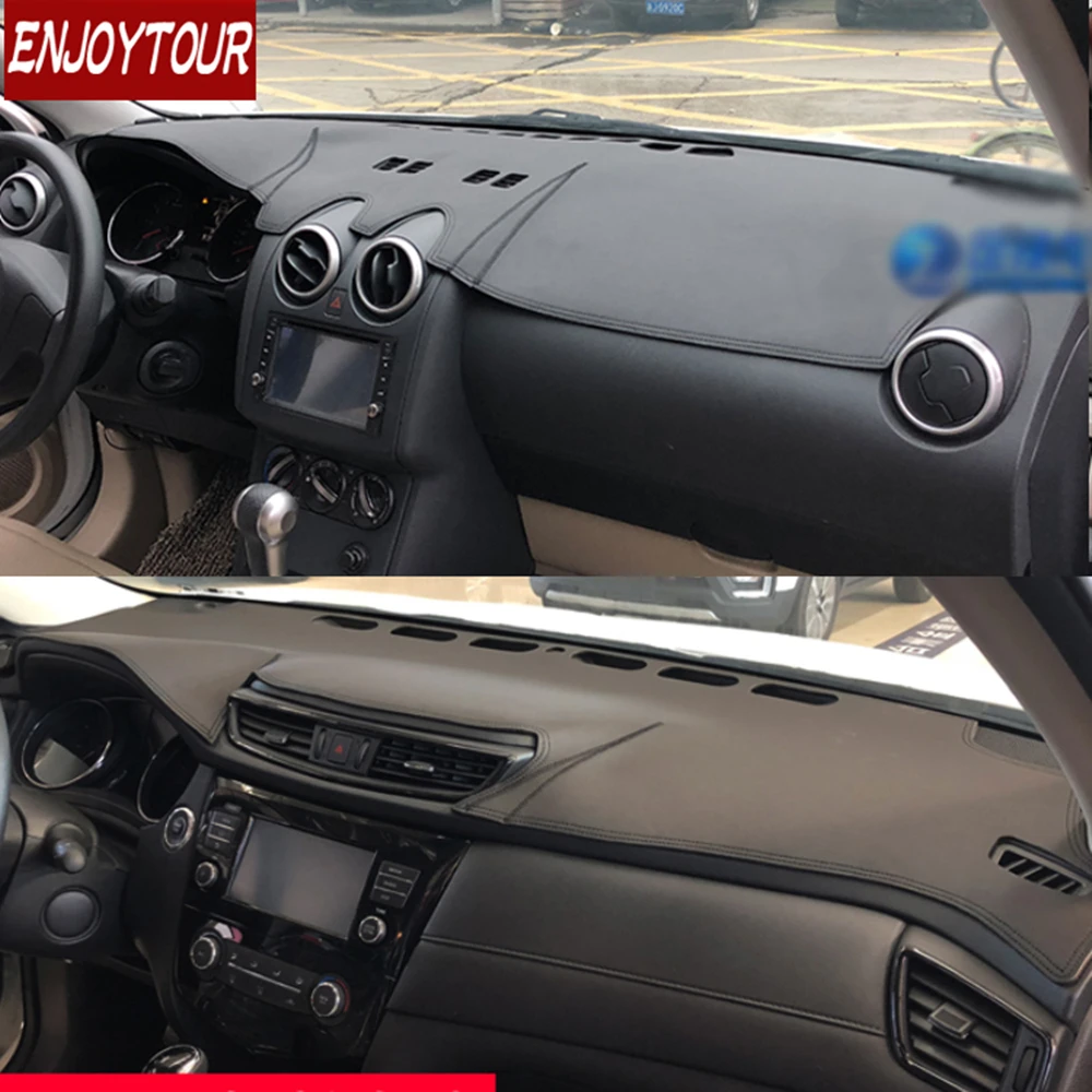 

Leather Dashmat Dashboard Cover Accessories Pad Dash Mat Sun Shade Carpet For Nissan Qashqai Rogue Dualis 2006-2018 3013 2014