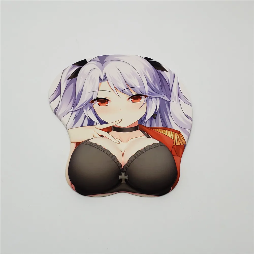 Azur Lane Eugen аниме 3D Мышь зарядного устройства с гелем запястьем Поддержка|Коврики