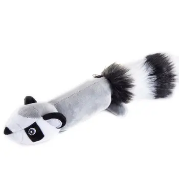 

2018 Adorable Vocal Squirrel Skunk Plush Stuffed Pet Toy For Dog Cat Long Tail Lovable Interactive Sounding Plush Toys