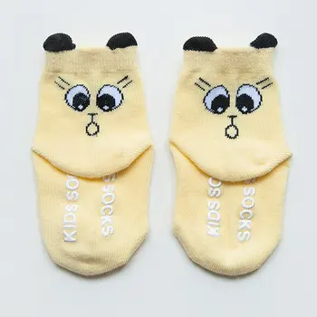 

OUTAD 1 Pair Unisex Kids Baby Socks floor Animal Cat 3D Ear Infant Cartoon Cotton Anti-slip toddlers Autumn Winter Socks 0-4 Y