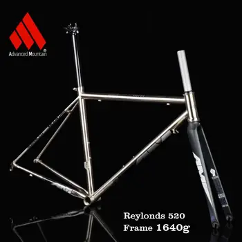

Reynolds 520 Frame Carbonfiber Fork AM CLR6200 CR-MO Road Front Retro Road Frame 1650g 45cm 47cm 49cm 51cm 53cm