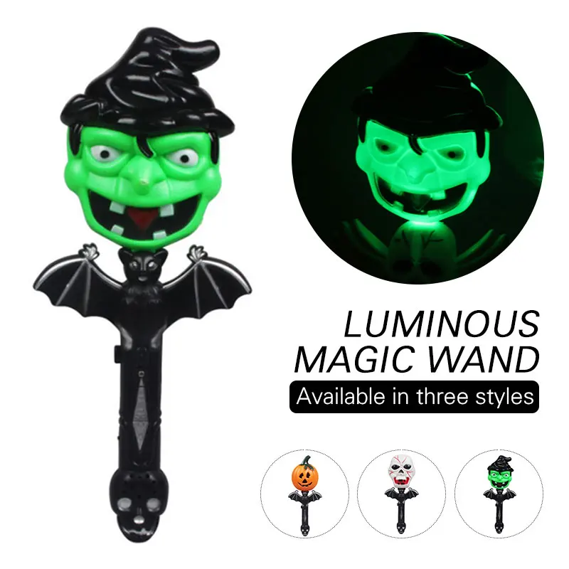 

Plastic Halloween Handle Luminous Shaking Stick Lovely Sounding Hand Stick Dance