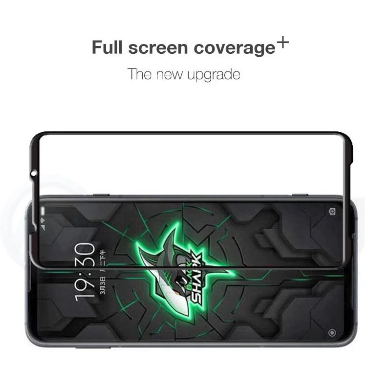 Vidrio templado con pegamento completo 9H para Xiaomi Black Shark 3 2 1, Protector de pantalla de cubierta completa para Black Shark 3 Pro 2 Pro 3S Helo