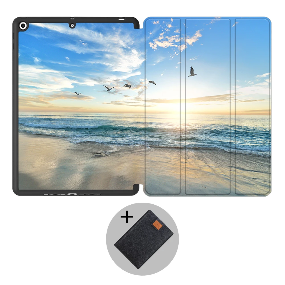 MTT Мягкий ТПУ чехол-накладка для iPad 7 поколения 10,2 дюймов из искусственной кожи с откидной подставкой, умный чехол для планшета с держателем для карандашей - Цвет: IPBC12