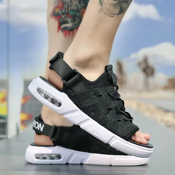 

Summer Sandals Man Mesh Air Cushion Outdoor Casual Open Toe Slippers Male Korean Versio Breathable Fashion Shoes Men