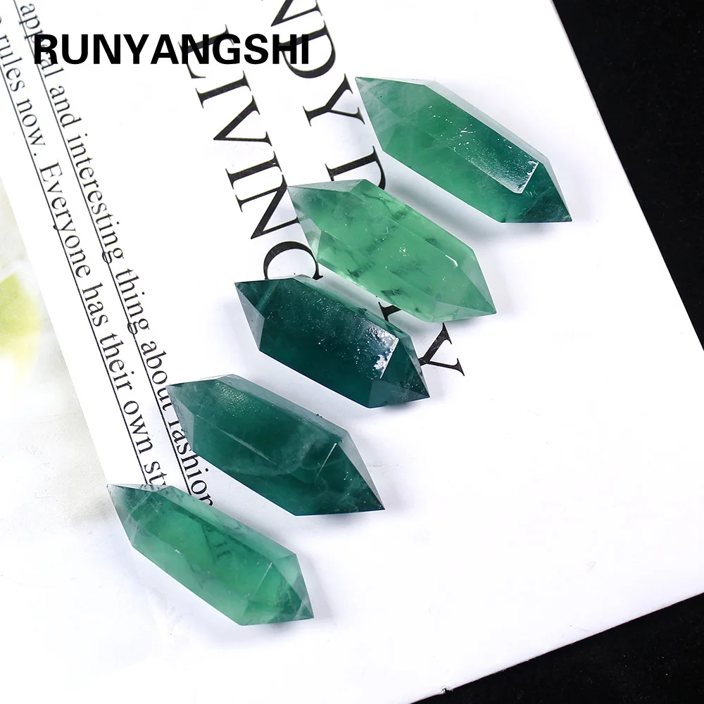 Runyangshi 1 шт. 40 50 мм Натуральная Зеленая флюоритовая Хрустальная шлифовальная