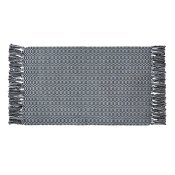 

Retro Cotton Weave Carpet Simple Hand Cotton Weaving Tassels Solid Color Mat for Sofa Living Room Window Rug