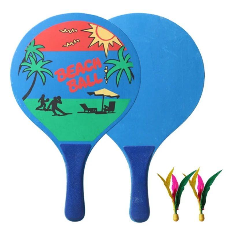 

Balight Board Badminton Racket Beach Racket Popular Wood Creative Cricket Shoot Tennis Fun Paddles Home Fitness Entertainment
