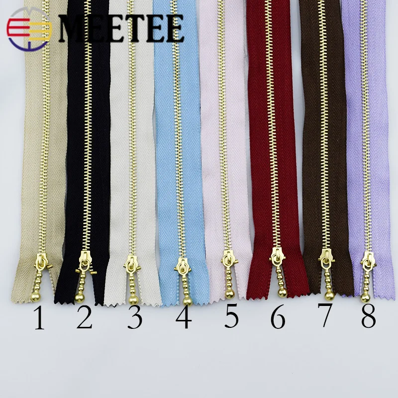 20 шт. Meetee 3 # золотой см застежка молния с закрытым металлическим замком для шитье