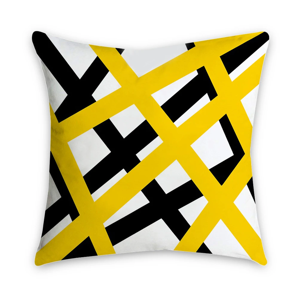 Urijk жёлтая, с геометрическим узором, с принтом подушка чехол диван автомобиля подушка покрытие домашний декор Kussenhoes Housse de Coussin подушка чехол - Цвет: L