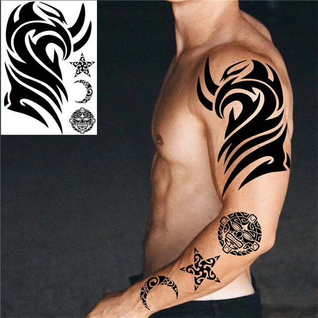 3D Realistic Lion Temporary Tattoos For Men Women Adult Boys Black Fake  Tiger Tattoo Sticker Monster Animal Arm Tatoos Washable - AliExpress Beauty  & Health