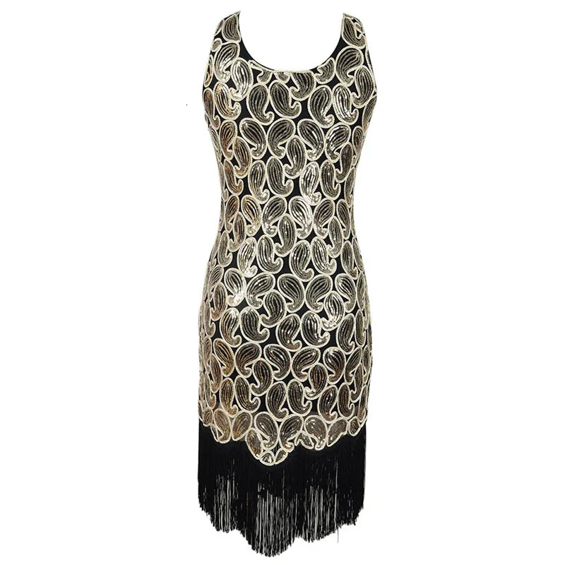 Spring Autumn Black Sleeveless Sequins Dress 2018 Sexy Bodycon Sheath Gold Pattern O-Neck Party Dresses Nightclub Vestidos (1)
