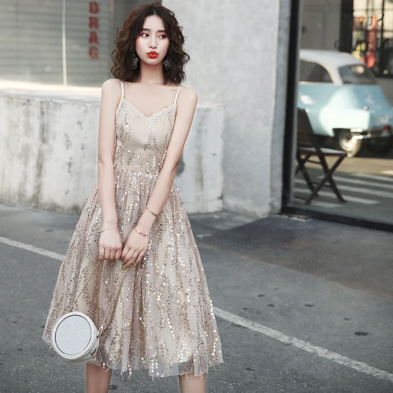 NEW Suosikki Short sequin Cocktail Dresses Party Plus Size Women Lace Gown