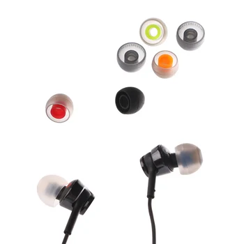 

6 Pairs 12 PCS 3.8mm Soft Silicone In-Ear Earphone Covers Earbud Tips Earbuds Eartips Dual Color Ear Pads Cushion for Headphones