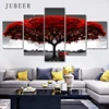 Modular Canvas HD Prints Posters Home Decor Wall Art Pictures 5 Pieces Red Tree Art Scenery Landscape Paintings No Frame ► Photo 1/6