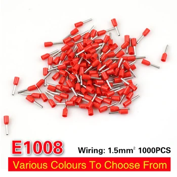 

1000PCS E1008 Wire Connector Terminator Crimp Connector Conector Eletrico Terminais Tubular Terminale Cable Terminales Set