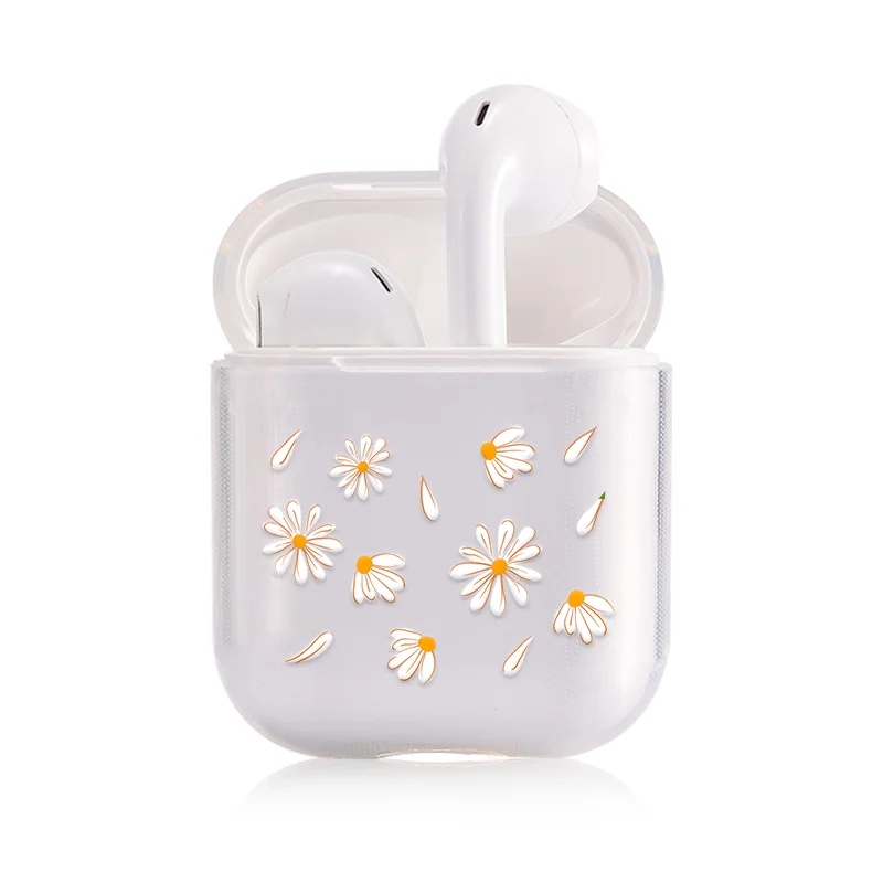 I000085 Мягкий чехол для наушников для Apple Airpods 1/2 противоударный чехол для Apple гарнитура для Airpods чехол s Маргаритка Защитные чехлы для пар - Цвет: I000085