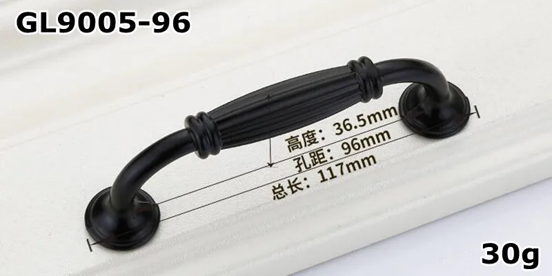 Acent Rome Design Modern Matte Black  Furniture Handle   96mm  Drawer Knob 128mm Kitchen  Door Handle  