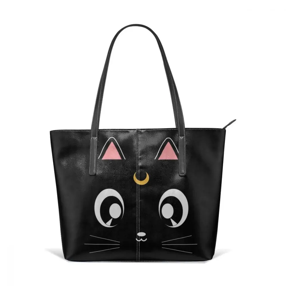 Luna Cat сумка Luna Silhouette сумки с короткими ручками женские s широкая кожаная сумка-тоут высокое качество тренд подростковые дорожные женские сумки