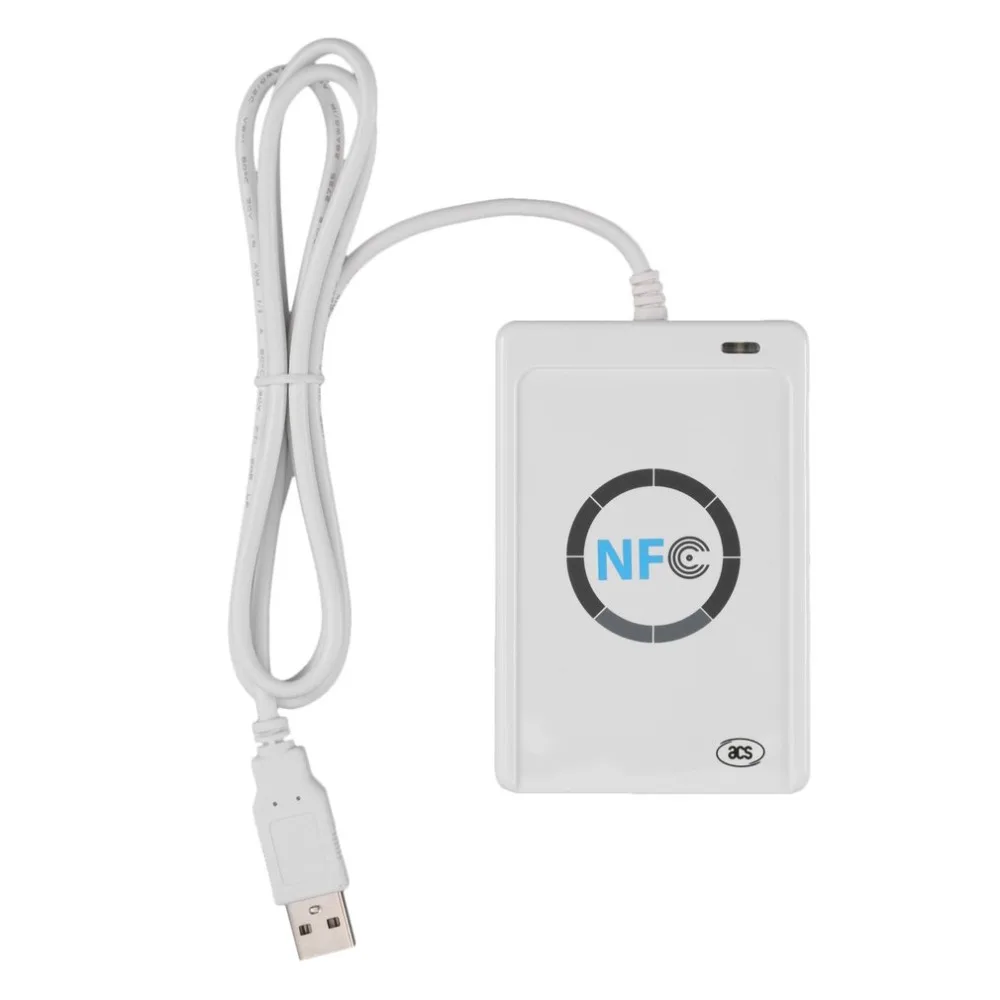 

NFC ACR122U RFID Smart Card Reader Writer Copier Duplicator Writable Clone Software USB S50 13.56mhz ISO/IEC18092+5pcs M1 Cards